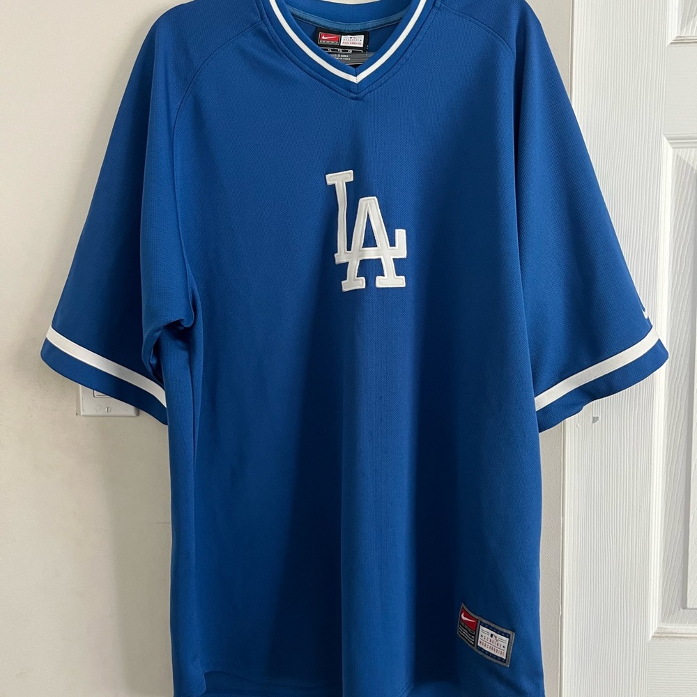 Genuine Merchandise Nike Blue Jersey Los Angeles Dodgers Jersey with White Trim